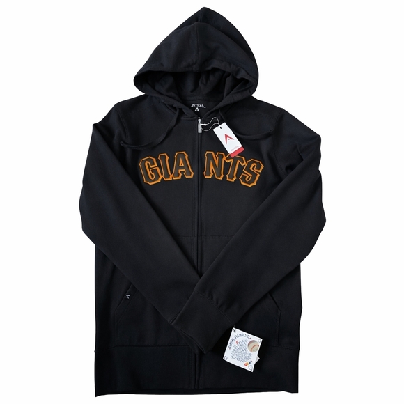 Antigua Other - MLB San Francisco Giants Mens Medium Full Zip Black Sweatshirt Hoodie Antigua